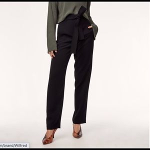 Wilfred Tied-Front Pants, Dark Grey, size 10